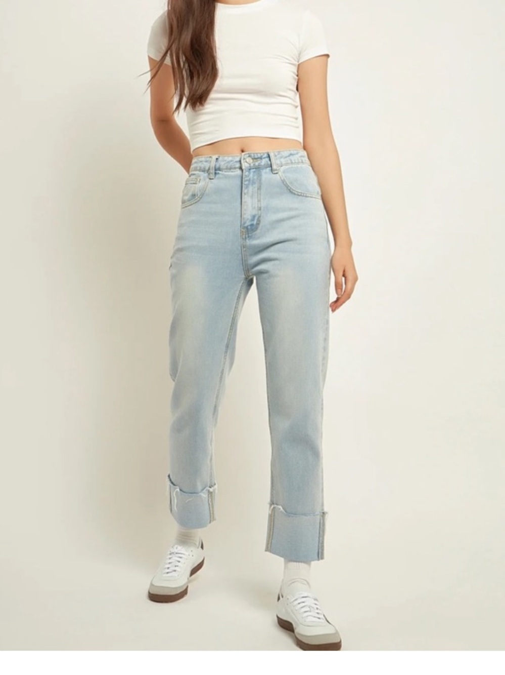 Grey Lab Rolled Up Denim Pant